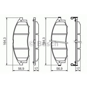 накладки BOSCH 0 986 494 152