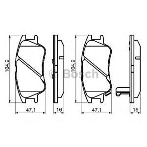 накладки BOSCH 0 986 494 155