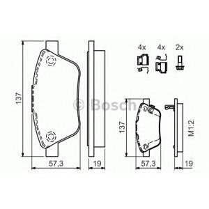накладки BOSCH 0 986 494 157 