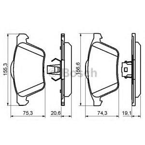 накладки BOSCH 0 986 494 159 