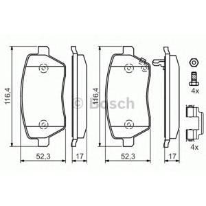 накладки BOSCH 0 986 494 160