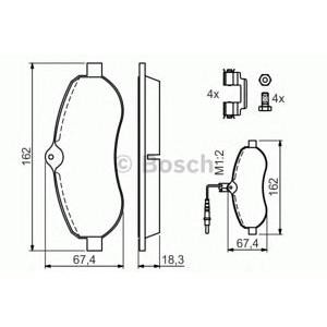 накладки BOSCH 0 986 494 163