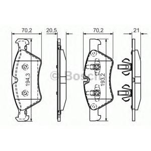 накладки BOSCH 0 986 494 165