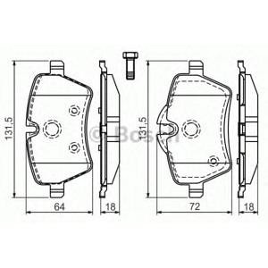 накладки BOSCH 0 986 494 168 