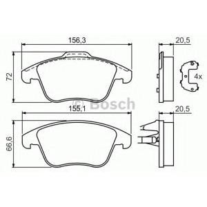 накладки BOSCH 0 986 494 169 