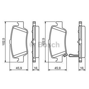 накладки BOSCH 0 986 494 182 