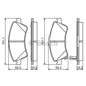 накладки BOSCH 0 986 494 187