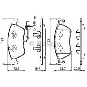 накладки BOSCH 0 986 494 200