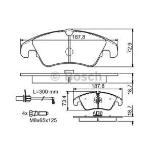 накладки BOSCH 0 986 494 201