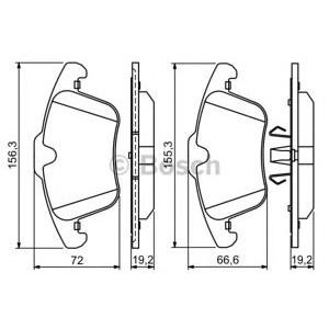 накладки BOSCH 0 986 494 209