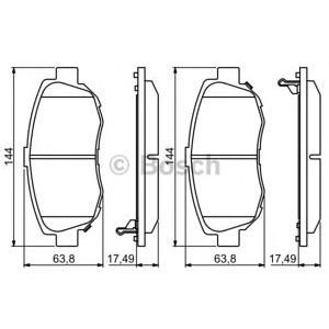 накладки BOSCH 0 986 494 211 
