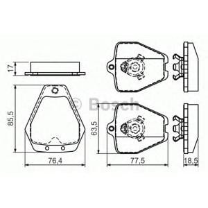 накладки BOSCH 0 986 494 215