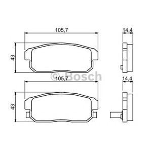 накладки BOSCH 0 986 494 223 