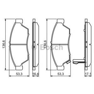 накладки BOSCH 0 986 494 238