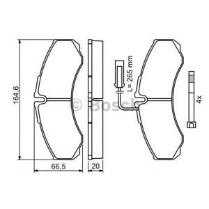 накладки BOSCH 0 986 494 239