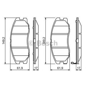 накладки BOSCH 0 986 494 250