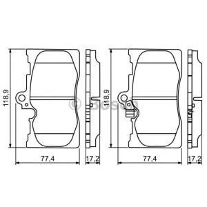 накладки BOSCH 0 986 494 252