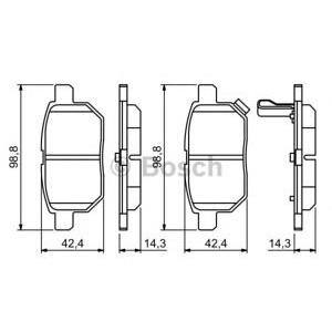 накладки BOSCH 0 986 494 255