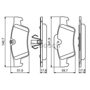 накладки BOSCH 0 986 494 256 