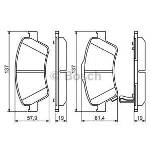 накладки BOSCH 0 986 494 260 