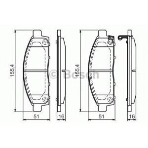 накладки BOSCH 0 986 494 268