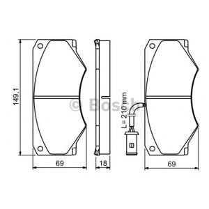 накладки BOSCH 0 986 494 301 