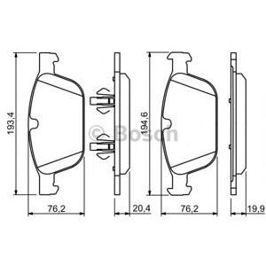 накладки BOSCH 0 986 494 305