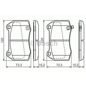 комплект феродо за накладки, барабанни спирачки BOSCH 0 986 494 310 