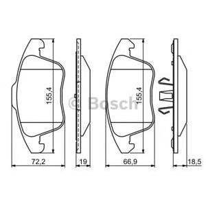 накладки BOSCH 0 986 494 324