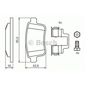 накладки BOSCH 0 986 494 331