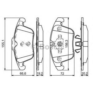 накладки BOSCH 0 986 494 342