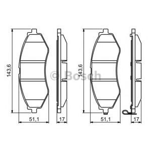 накладки BOSCH 0 986 494 343