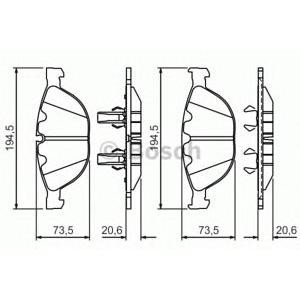 накладки BOSCH 0 986 494 349