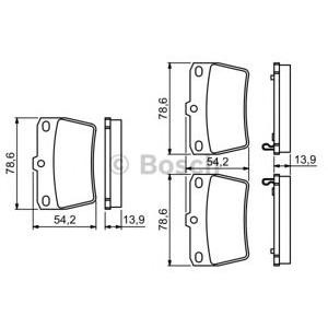 накладки BOSCH 0 986 494 350