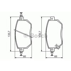 накладки BOSCH 0 986 494 366