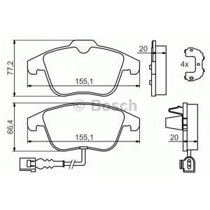 накладки BOSCH 0 986 494 372