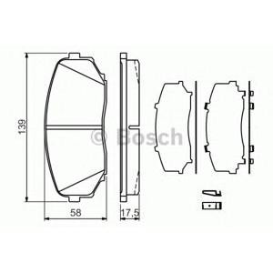 накладки BOSCH 0 986 494 375
