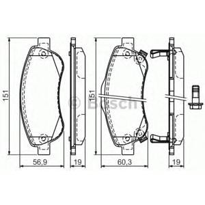 накладки BOSCH 0 986 494 379