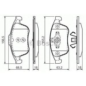 накладки BOSCH 0 986 494 381