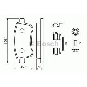 накладки BOSCH 0 986 494 384