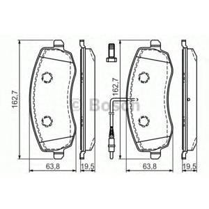 накладки BOSCH 0 986 494 385