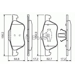 накладки BOSCH 0 986 494 396