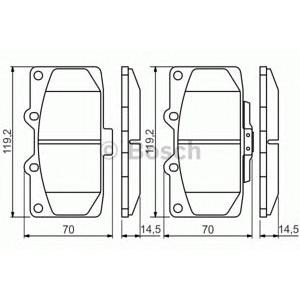 накладки BOSCH 0 986 494 398