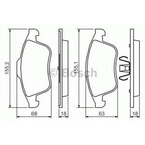 накладки BOSCH 0 986 494 401