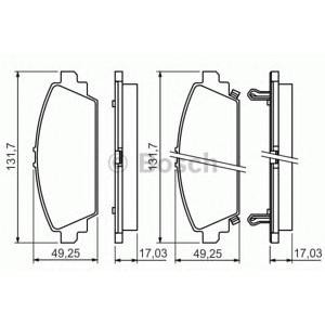 накладки BOSCH 0 986 494 414