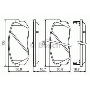 накладки BOSCH 0 986 494 422