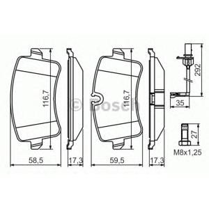 накладки BOSCH 0 986 494 446