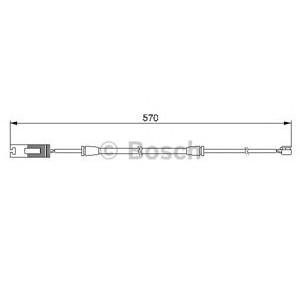 датчик, износване на накладки BOSCH 1 987 474 954 