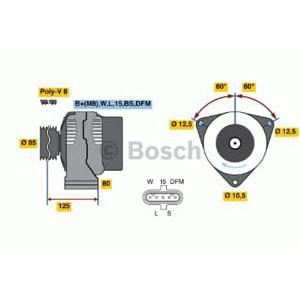 алтернатор BOSCH 0 124 655 036 