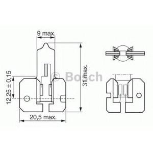 крушка с нагреваема жичка, фар за мъгла BOSCH 1 987 302 022